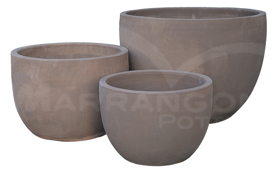 Marrangoni Pottery Etrusca color, round pots